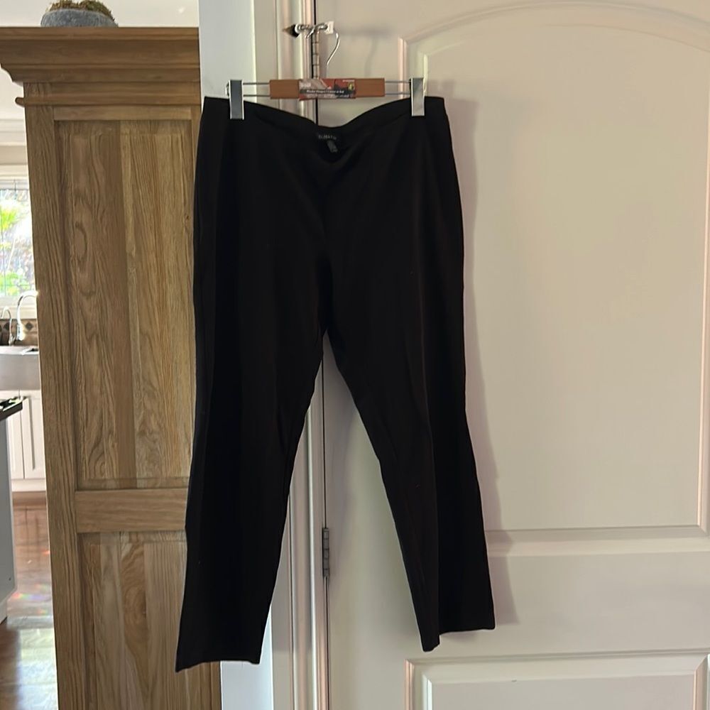 - Eileen fisher medium pull on pants black